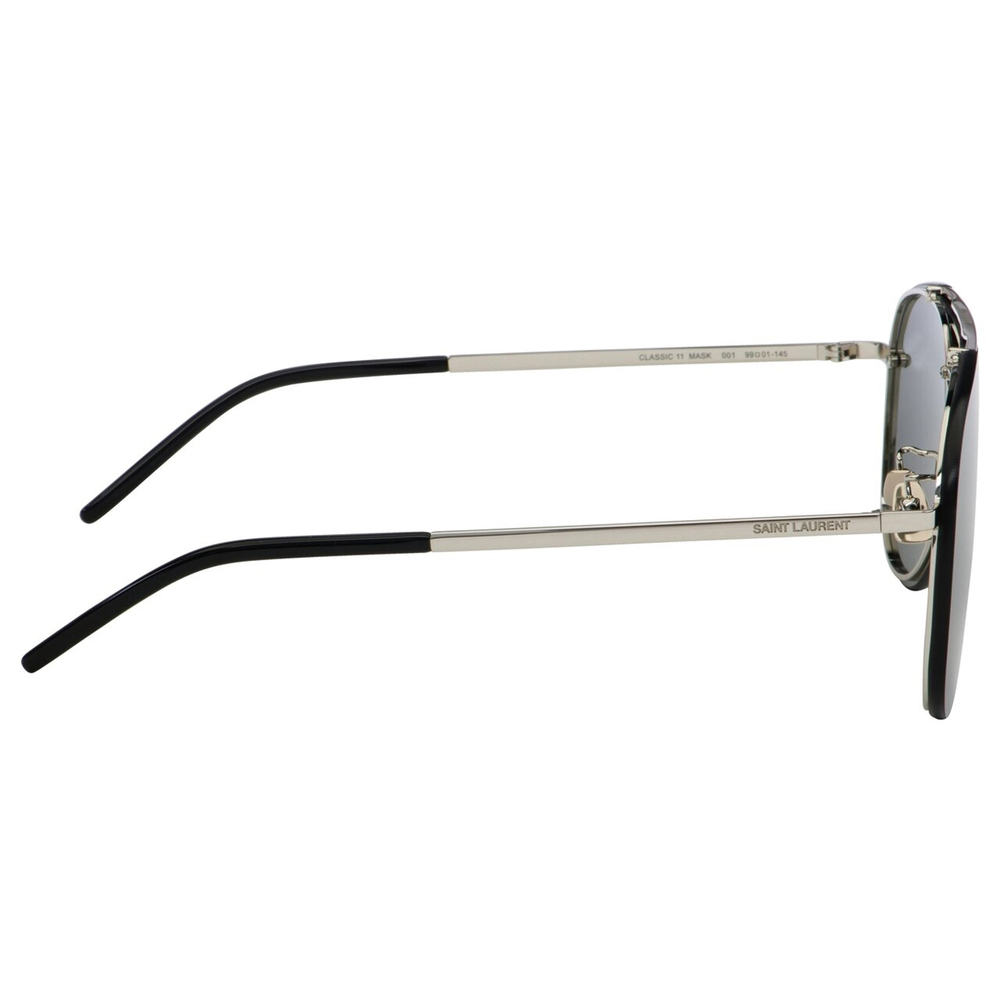 NWT Yves Saint Laurent CLASSIC11-MASK Silver 99mm Sunglasses - Picture 4 of 5